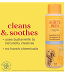 Burt’s Bees Tearless 2-in-1 Shampoo & Conditioner – 473 ml | All-Natural Buttermilk & Linseed Oil Formula