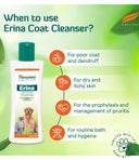 Himalaya Erina Coat Cleanser for Dogs & Cats - 200 ml | Anti-Dandruff Shampoo with Neem & Eucalyptus