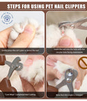 Qpets Cat Nail Cutter Bear Design – Stainless Steel Safety Clipper for Cats, Small Dogs, Birds & Small Pets